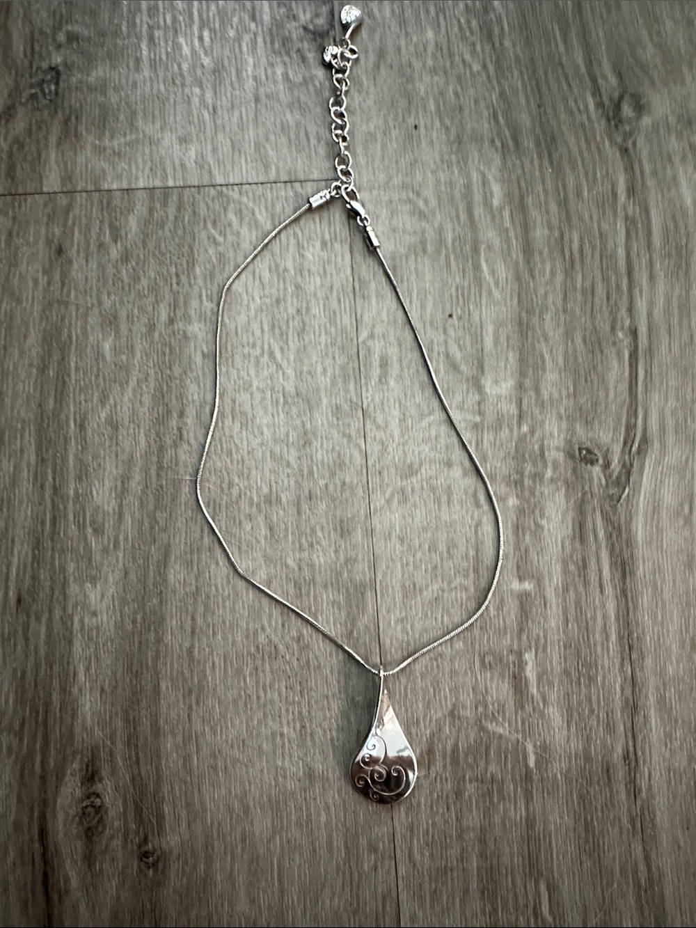 Brighton Sterling Silver Teardrop Pendant Necklace - Picture 2 of 4